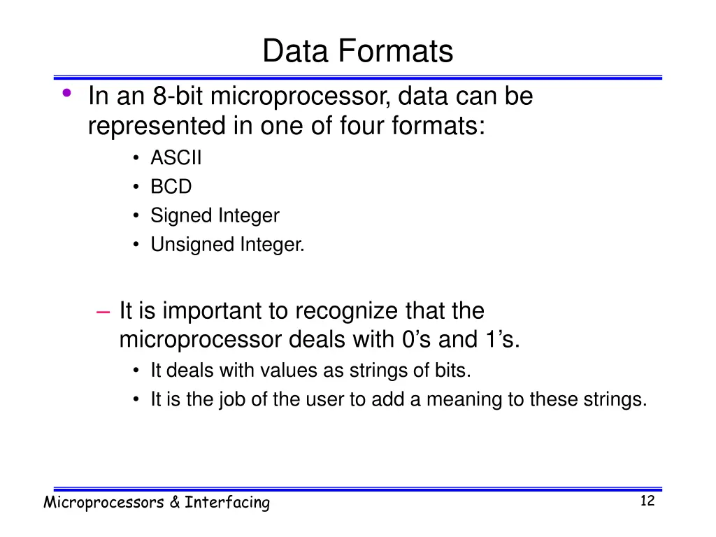 data formats