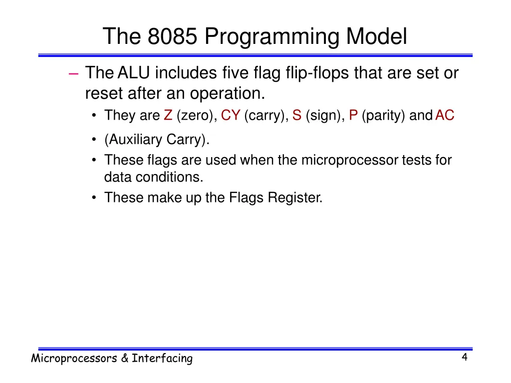 the 8085 programming model 1