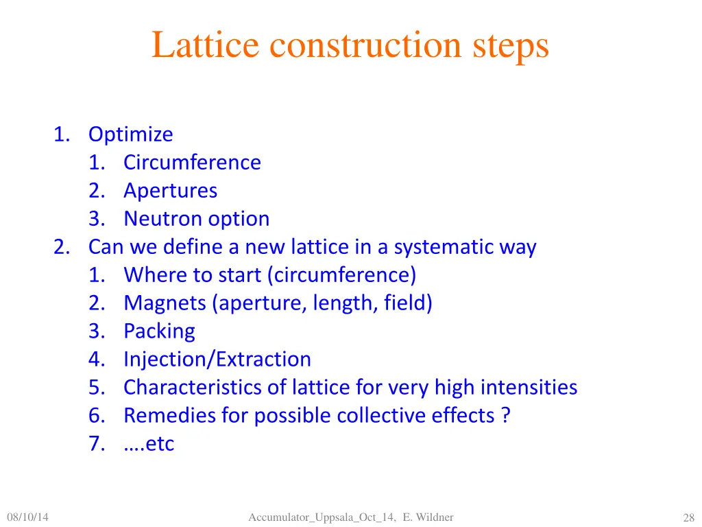 lattice construction steps