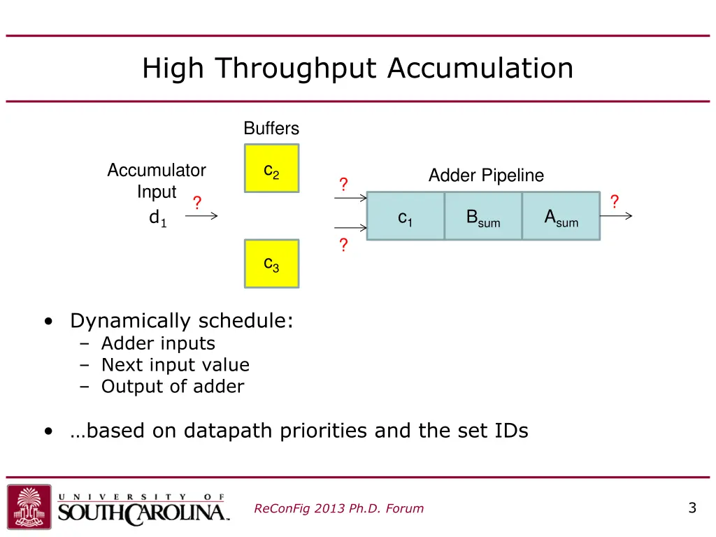 high throughput accumulation