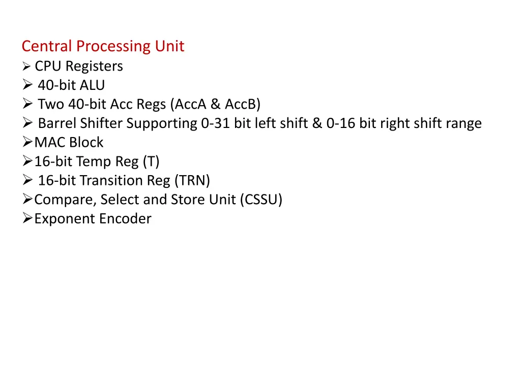 central processing unit cpu registers