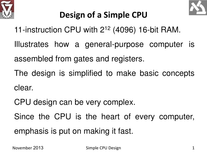 design of a simple cpu