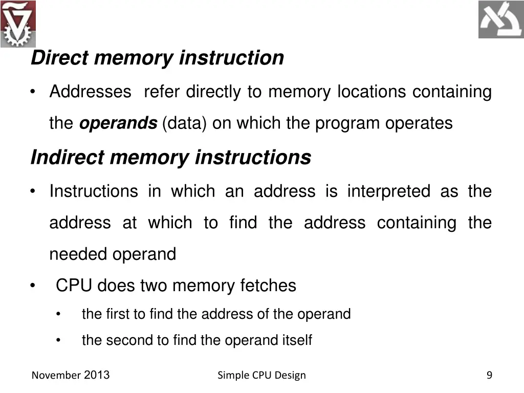 direct memory instruction