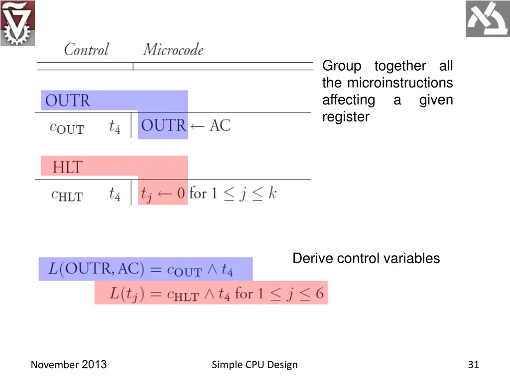 group together all the microinstructions 3