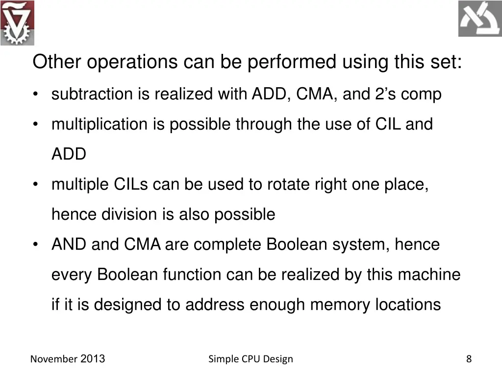 other operations can be performed using this set