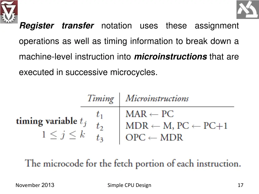 register transfer notation uses these assignment