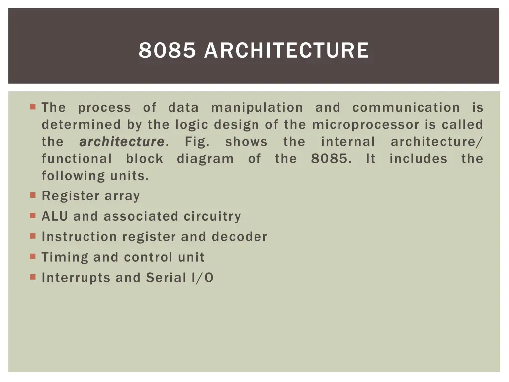 8085 architecture