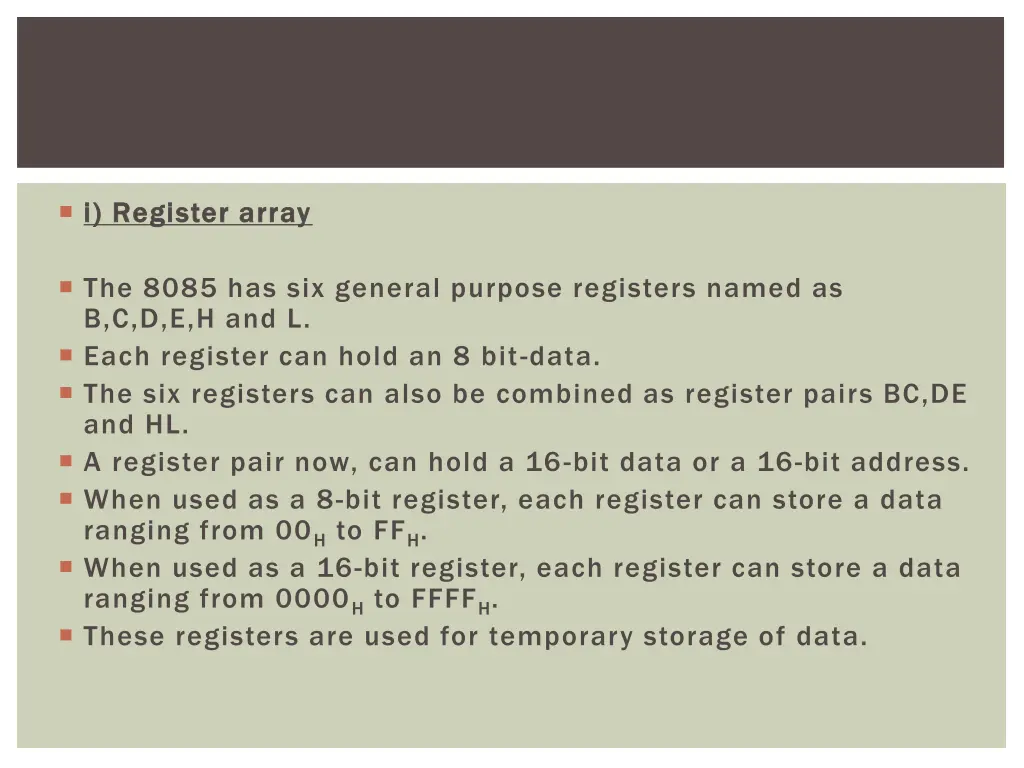 i register array i register array