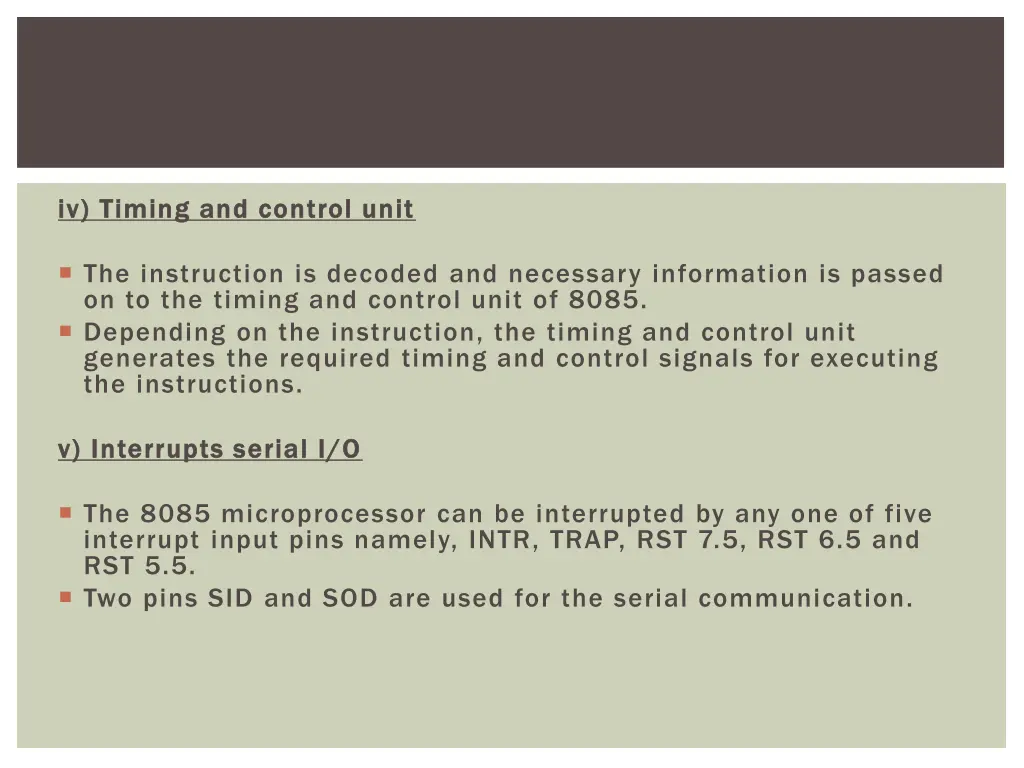 iv timing and control unit iv timing and control