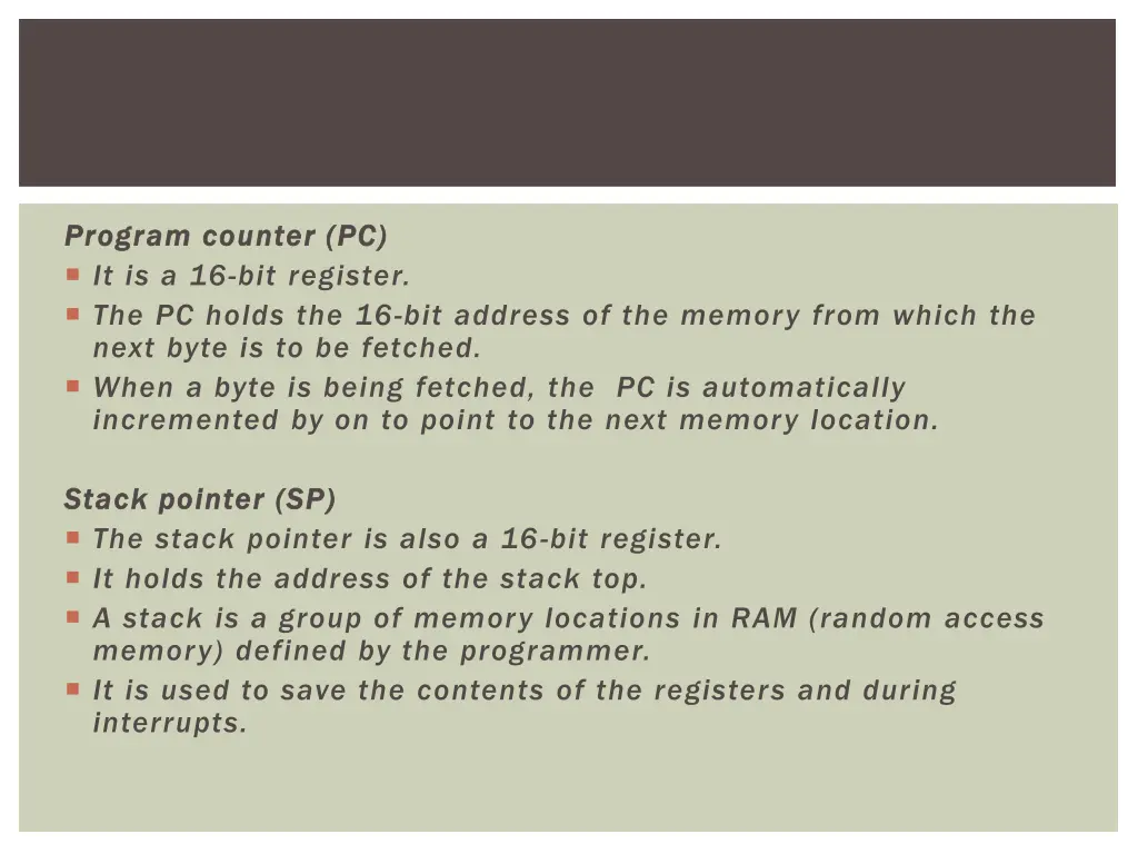 program counter pc program counter