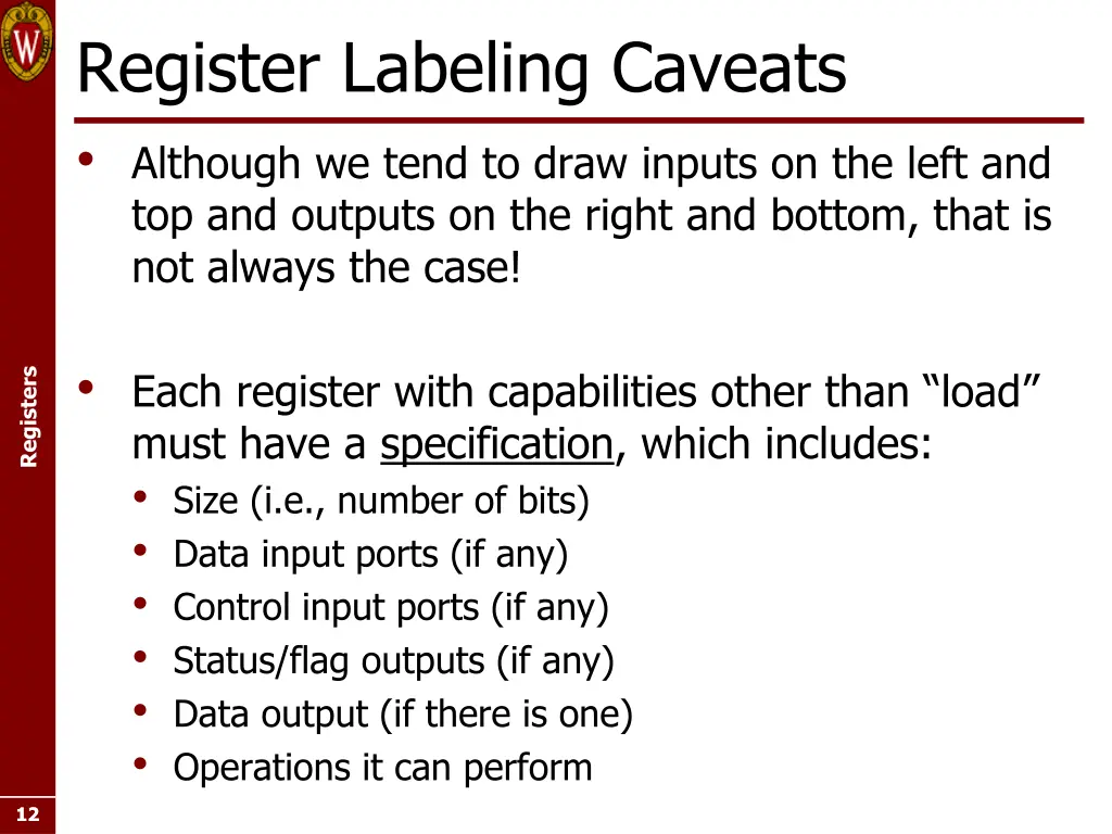 register labeling caveats although we tend