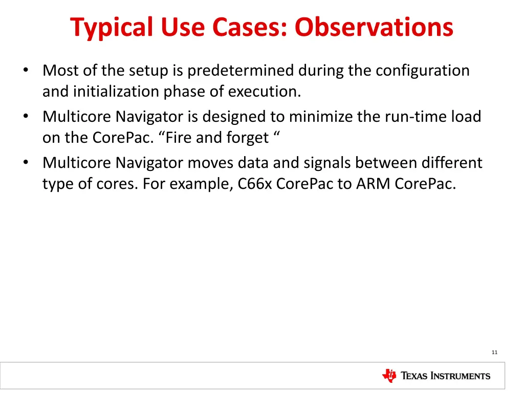 typical use cases observations