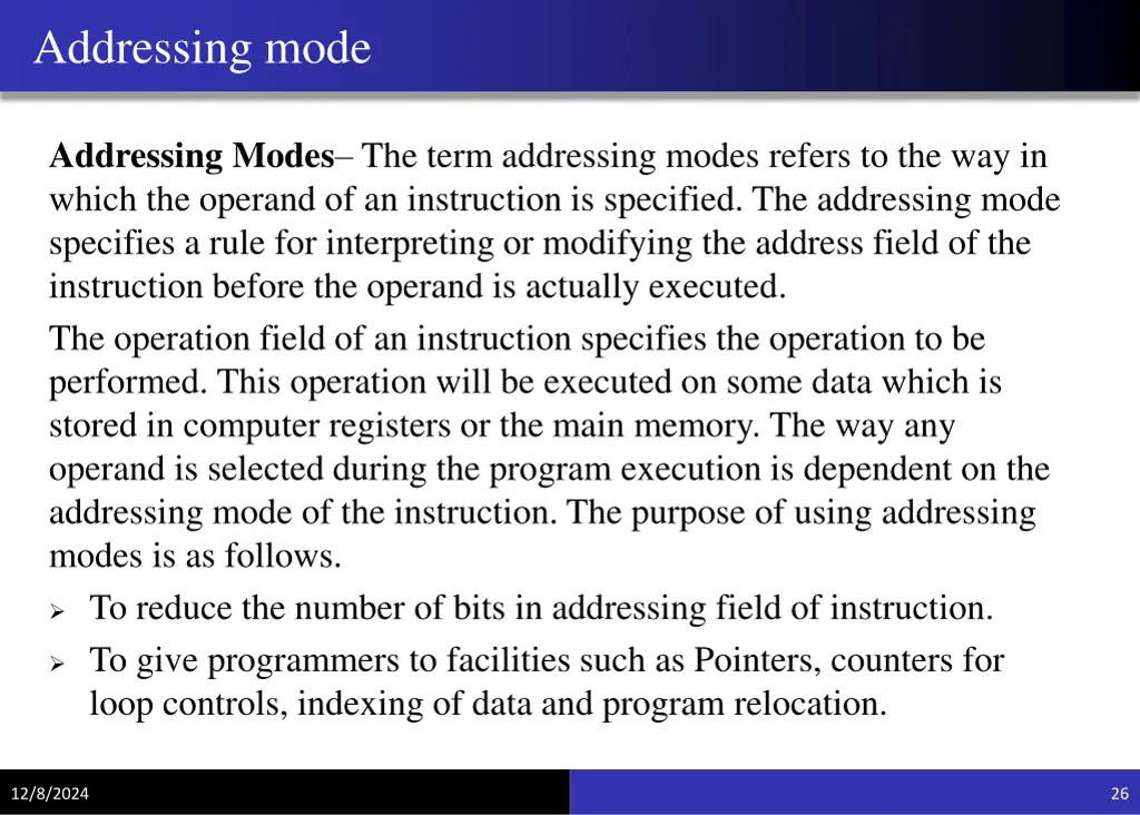 addressing mode