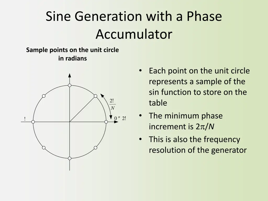 sine generation with a phase accumulator 2