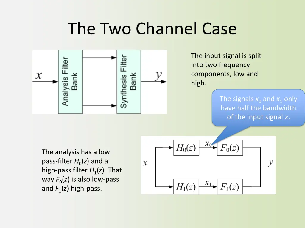 the two channel case