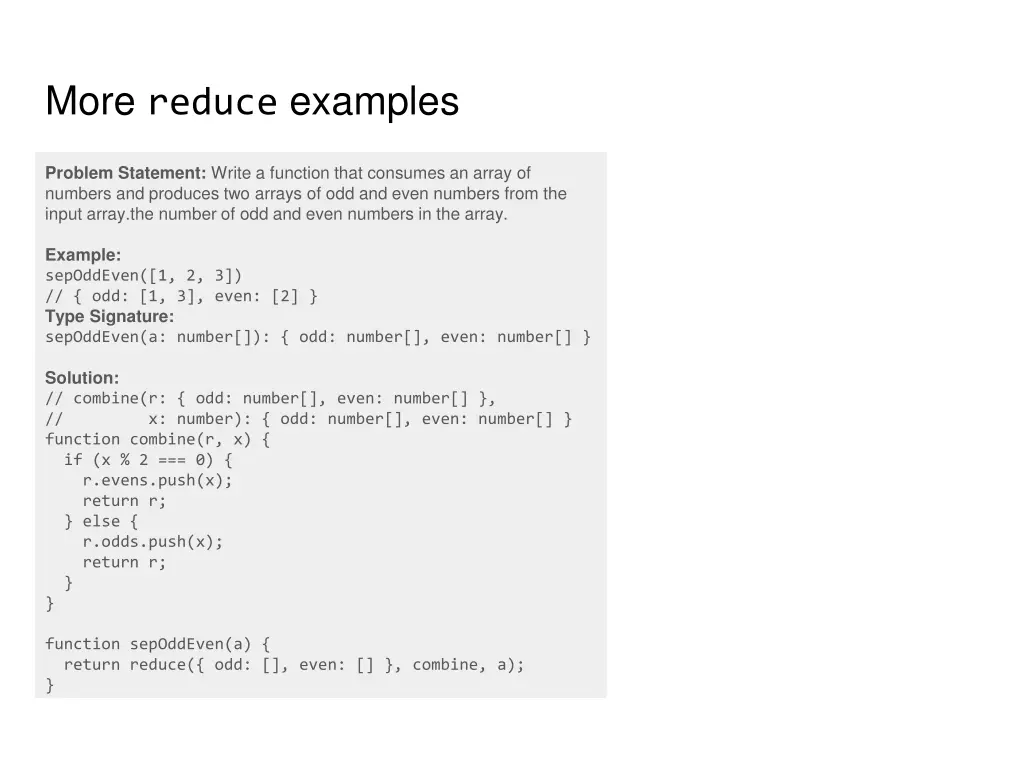 more reduce examples 1