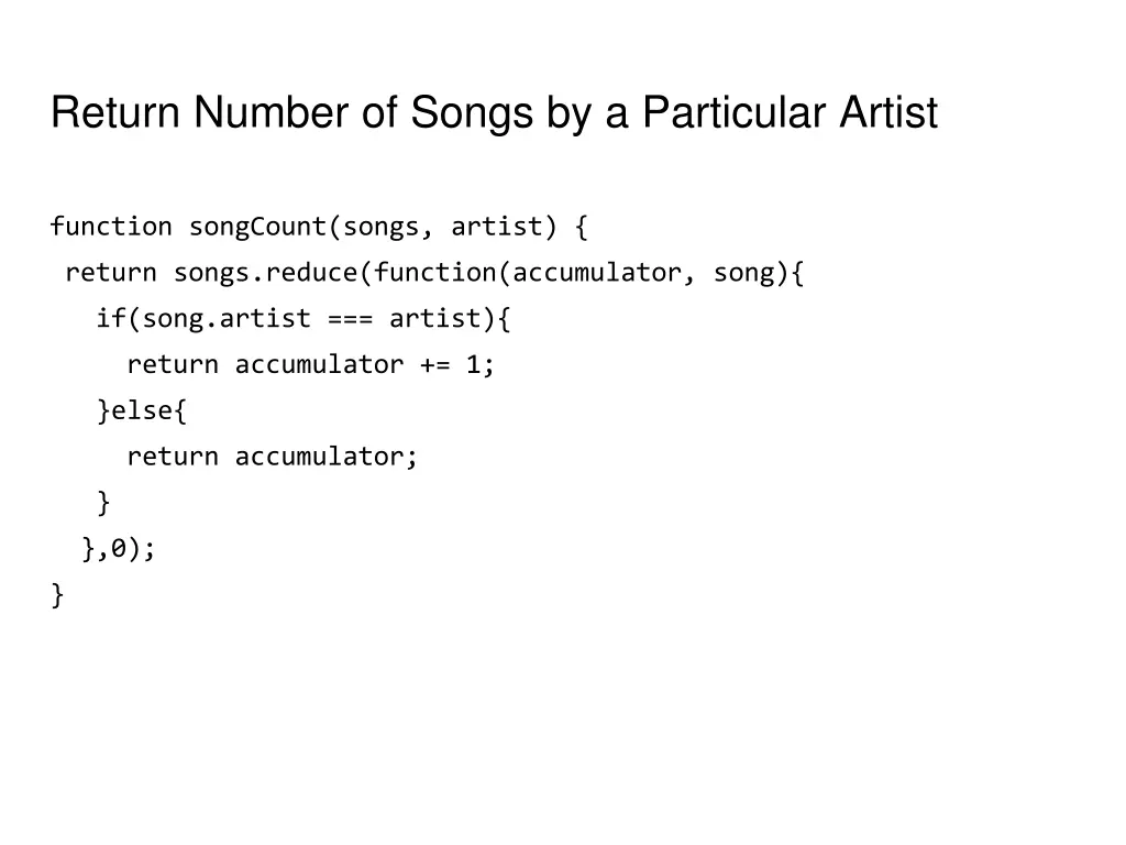 return number of songs by a particular artist