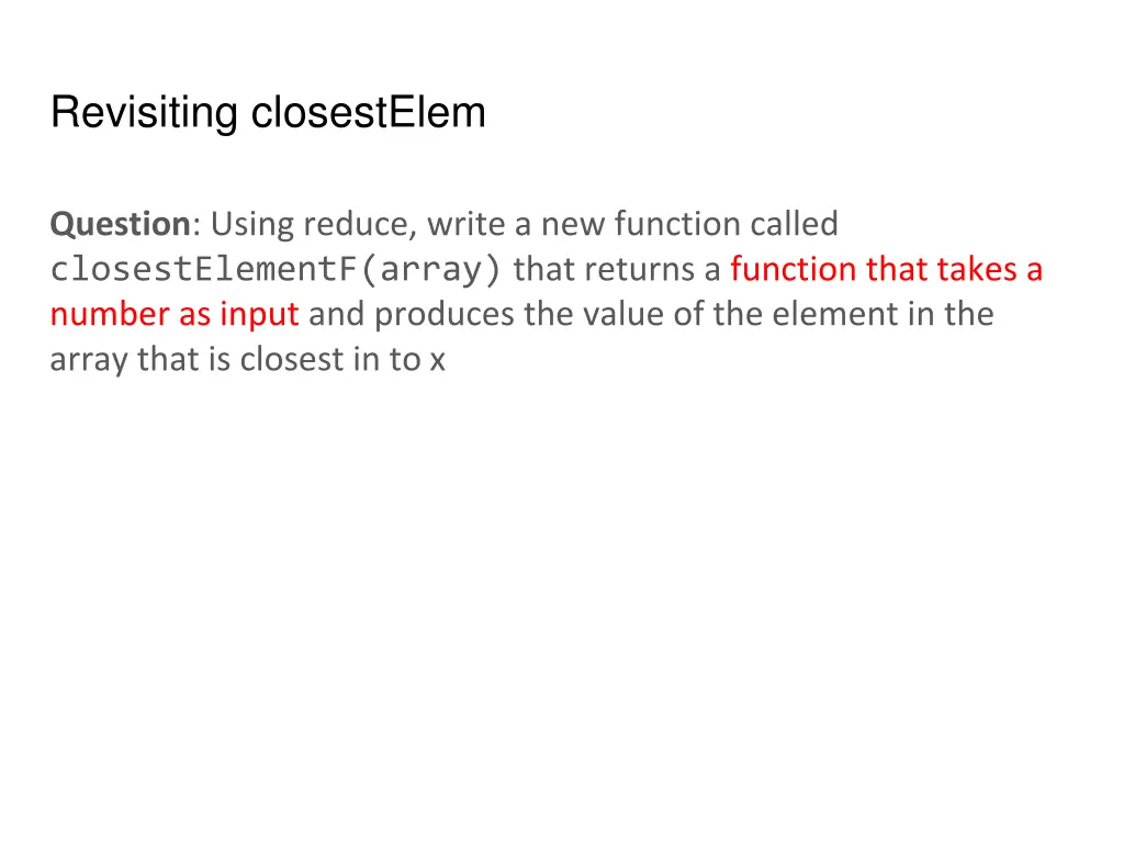 revisiting closestelem