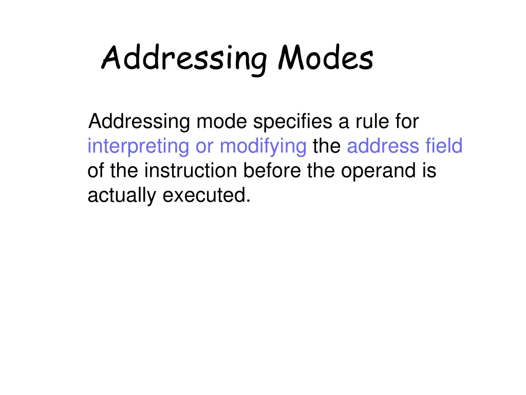 addressing modes