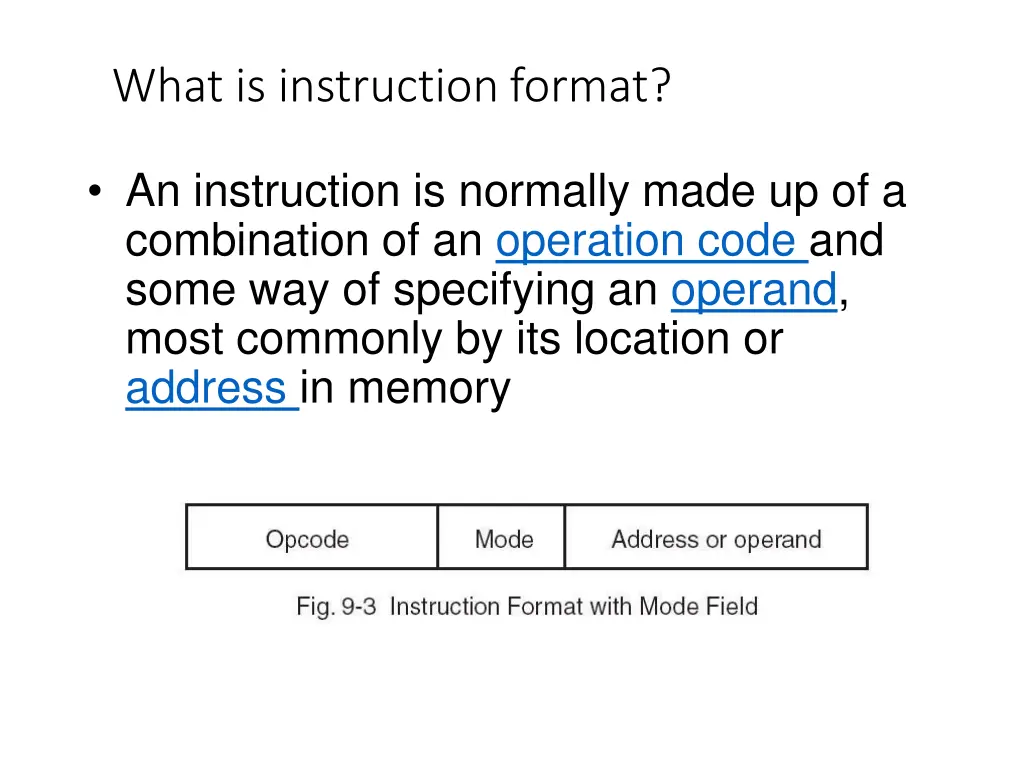 what is instructionformat