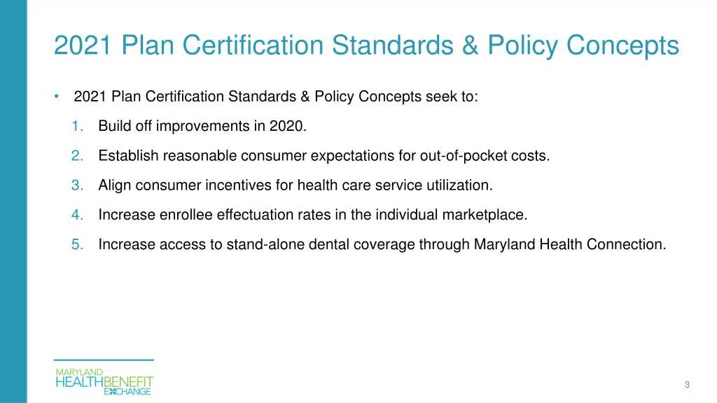 2021 plan certification standards policy concepts