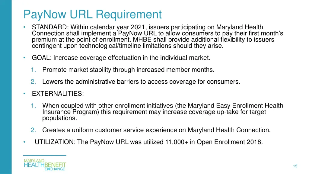 paynow url requirement standard within calendar