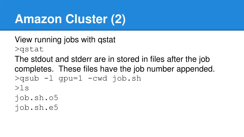 amazon cluster 2