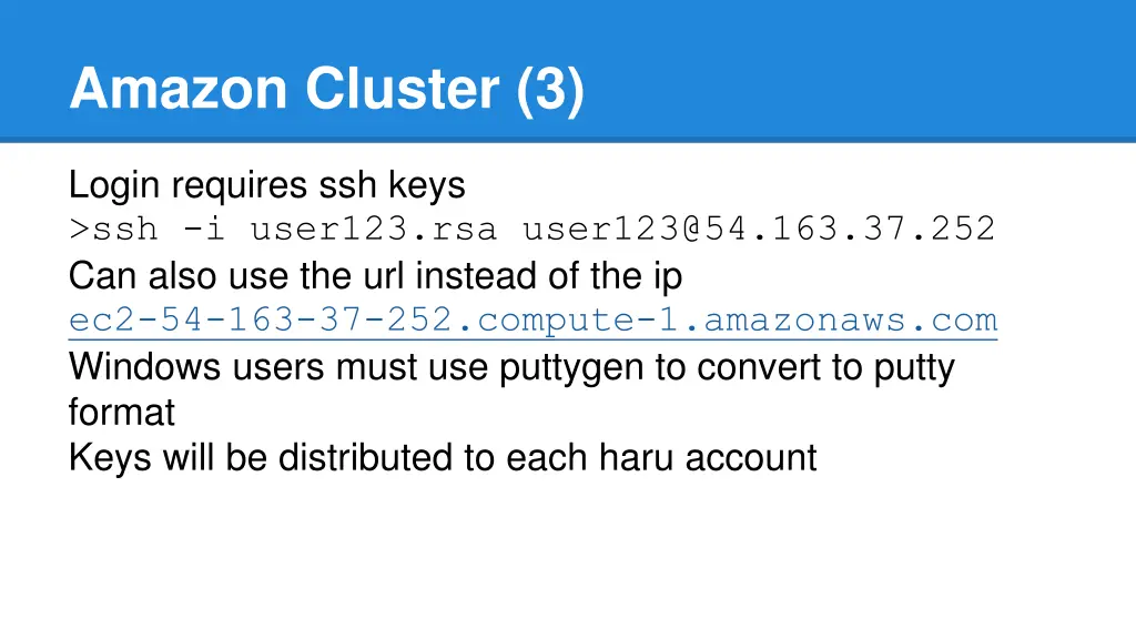 amazon cluster 3