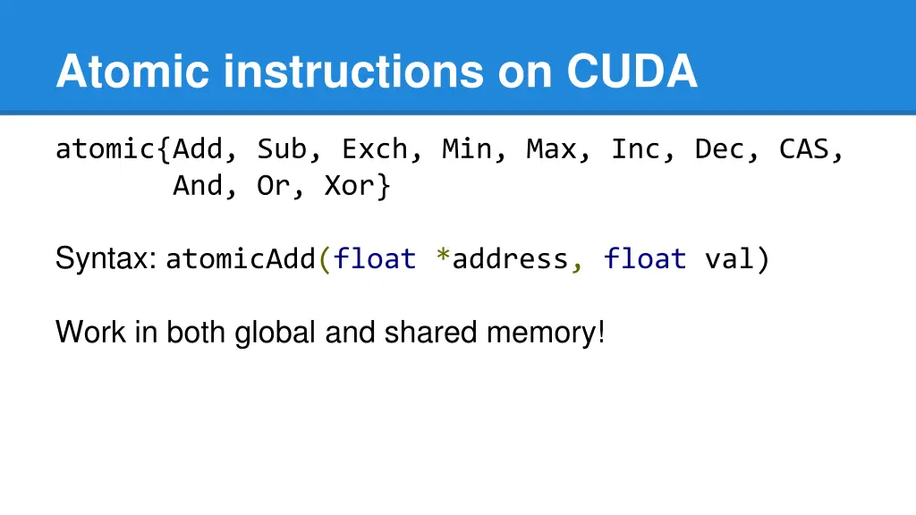 atomic instructions on cuda