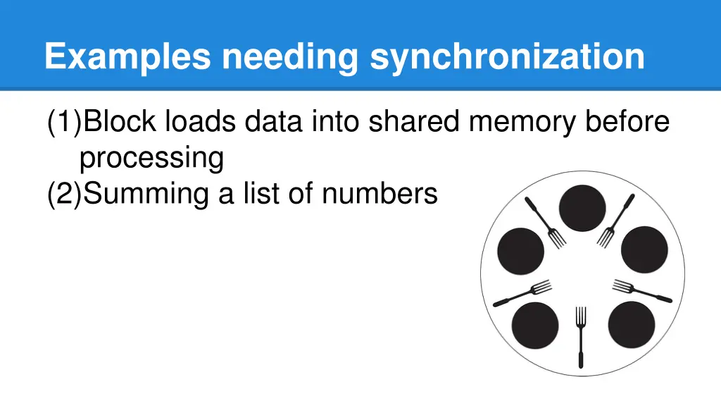 examples needing synchronization