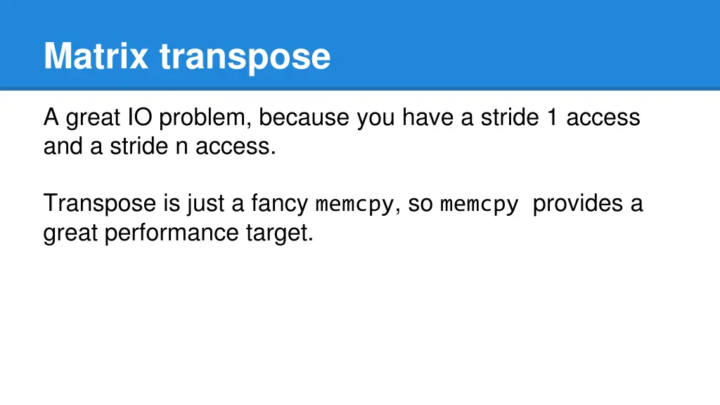 matrix transpose