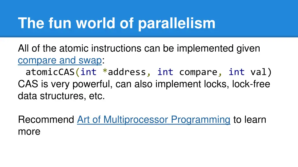 the fun world of parallelism