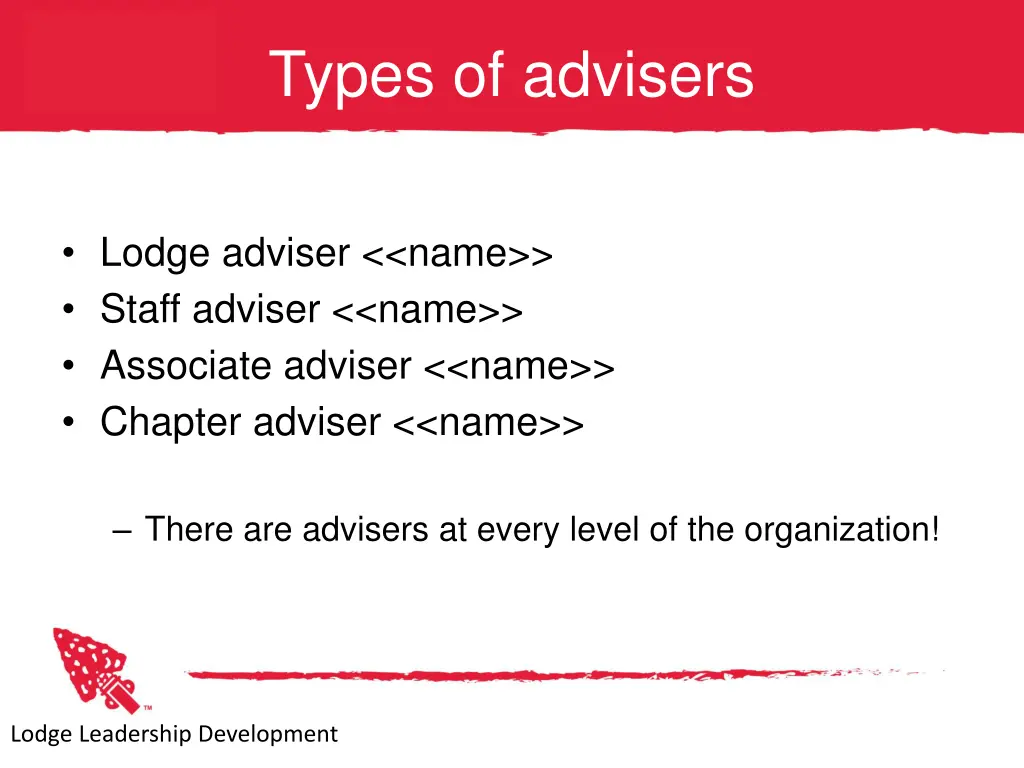 types of advisers