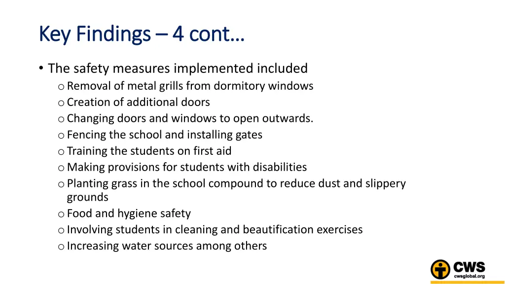 key findings key findings 4 4 cont