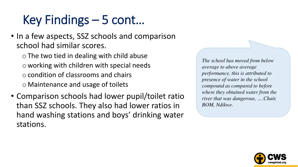 key findings key findings 5 5 cont