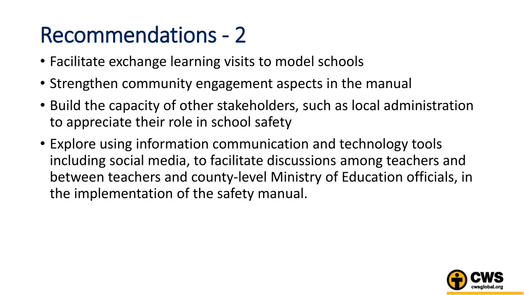 recommendations recommendations 2 2 facilitate