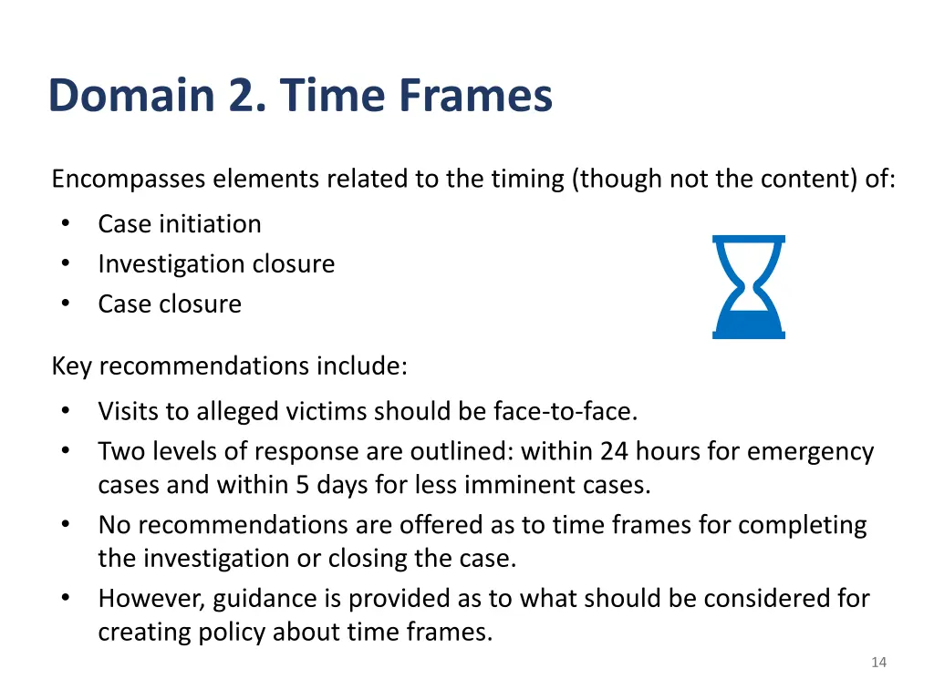 domain 2 time frames