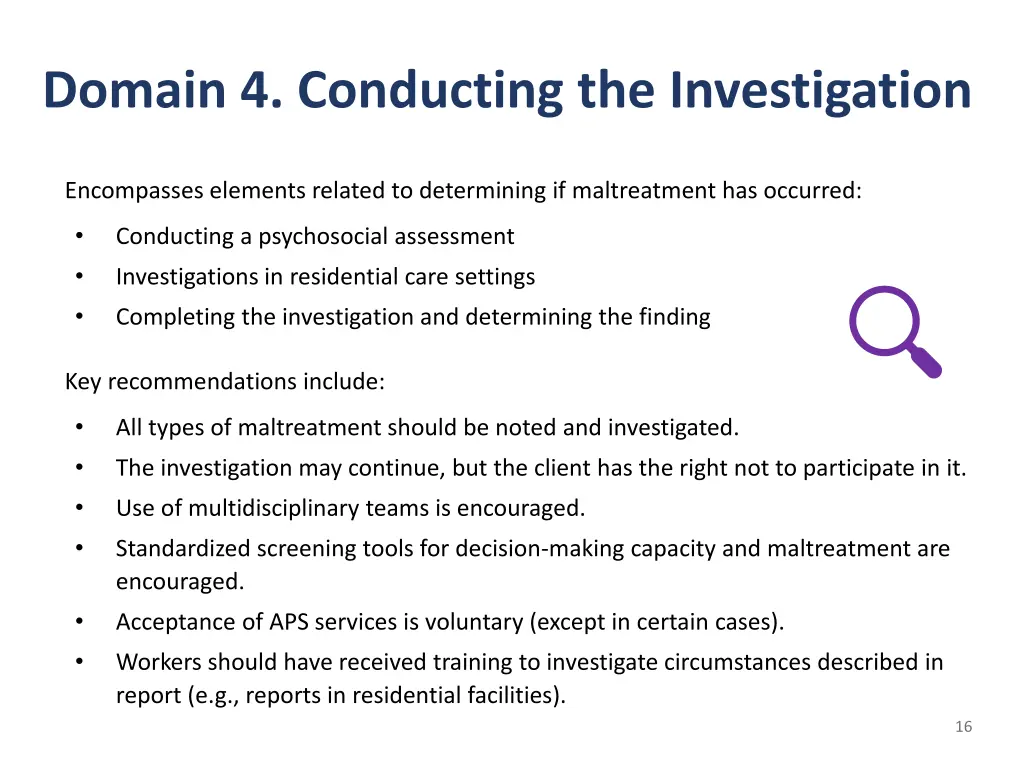 domain 4 conducting the investigation