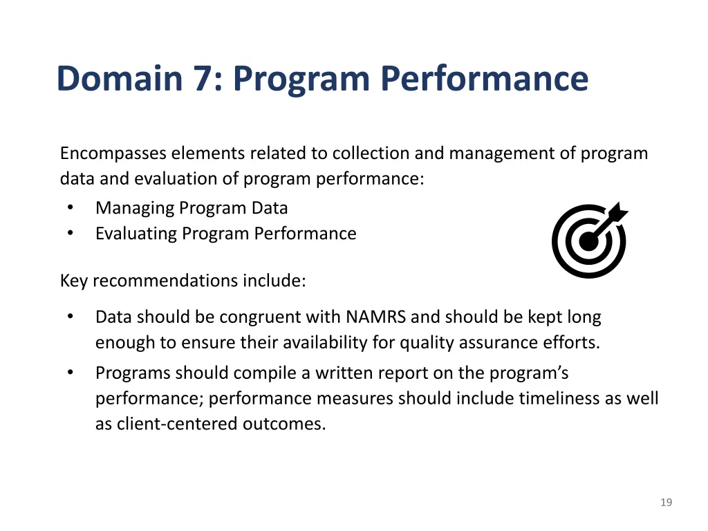 domain 7 program performance