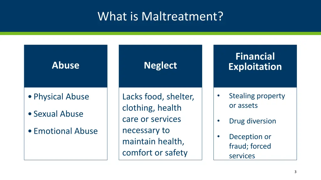 what is maltreatment