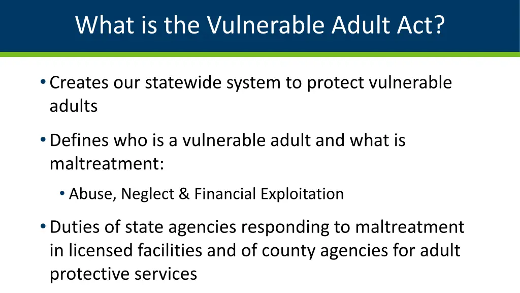 what is the vulnerable adult act