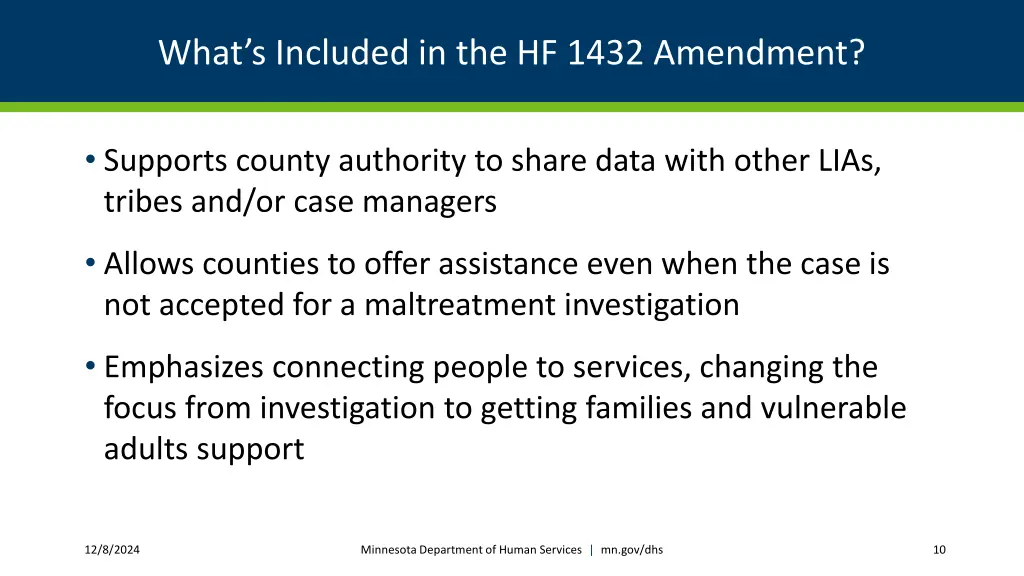 what s included in the hf 1432 amendment