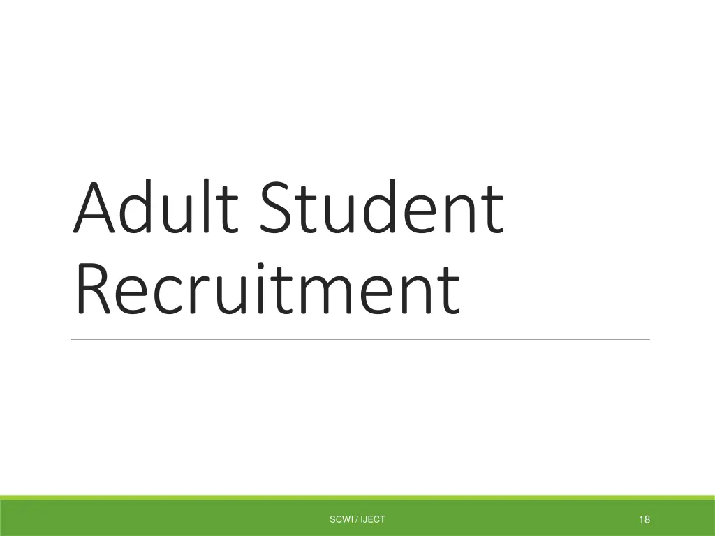 adult student recruitment