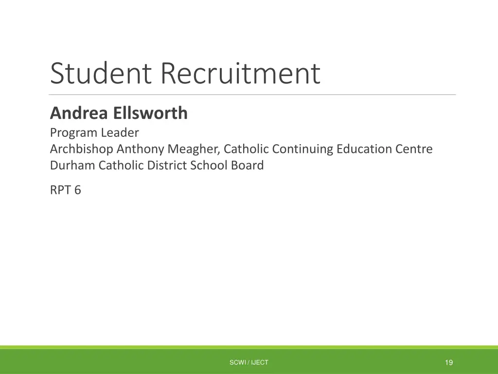 student recruitment