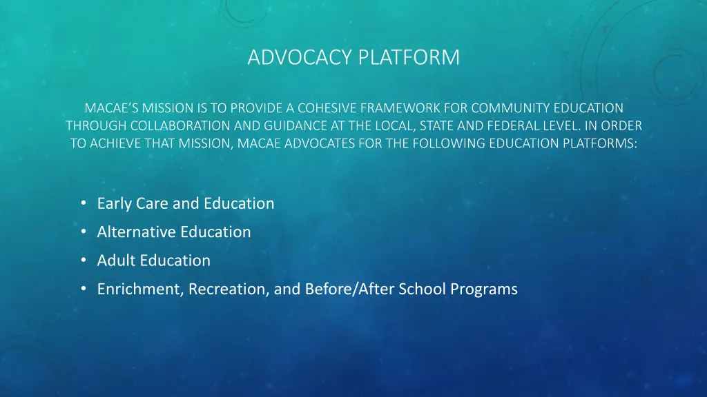 advocacy platform