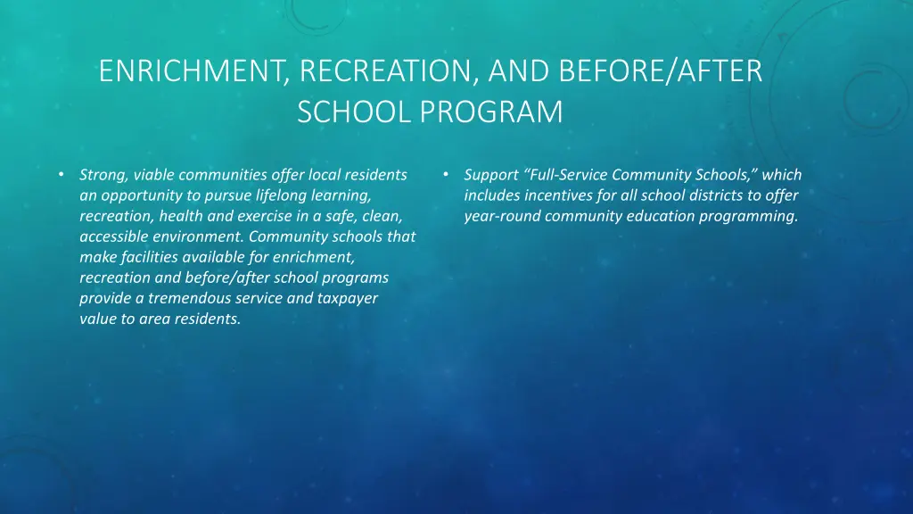 enrichment recreation and before after school