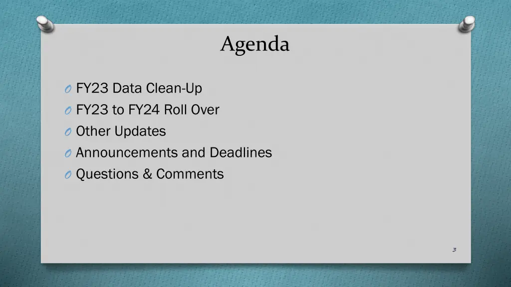 agenda