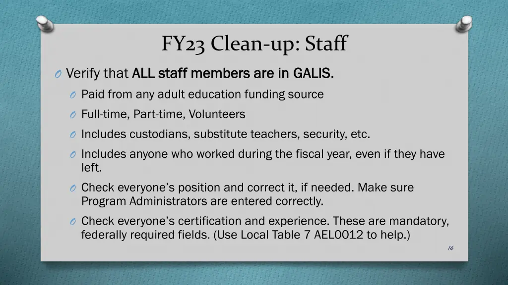 fy23 clean up staff