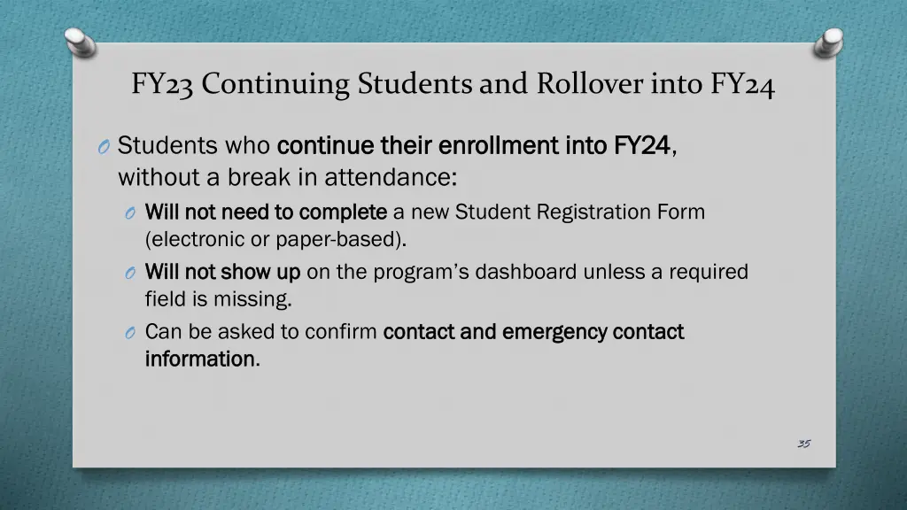 fy23 continuing students and rollover into fy24