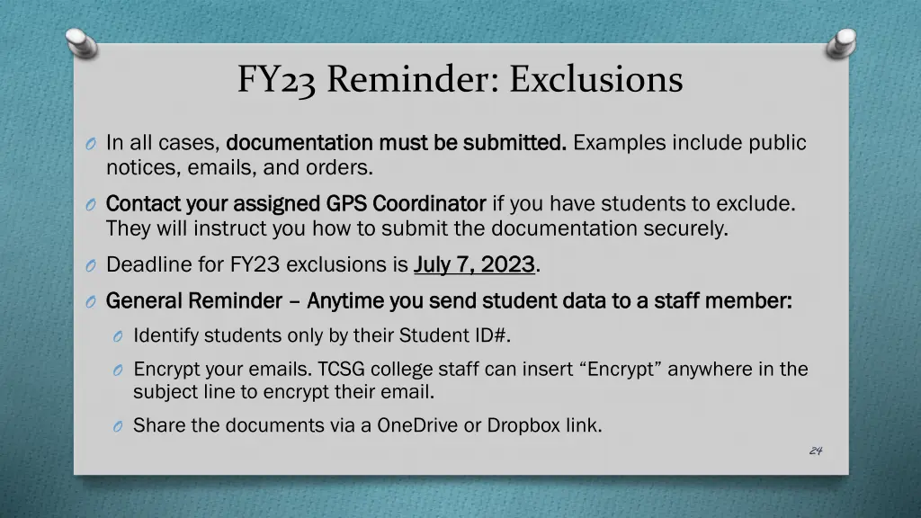 fy23 reminder exclusions 1